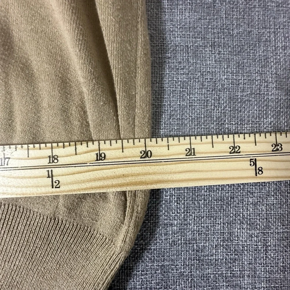 POLO RALPH LAUREN SZ XL MEN'S VINTAGE PIMA COTTON PULLOVER V-NECK CAMEL SWEATER